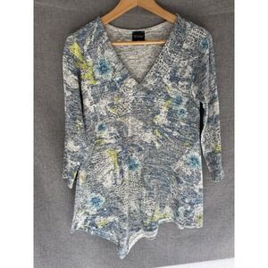 Inoah Tunic Top Womens Small Abstract Shirt Art To Wear  Blouse USA